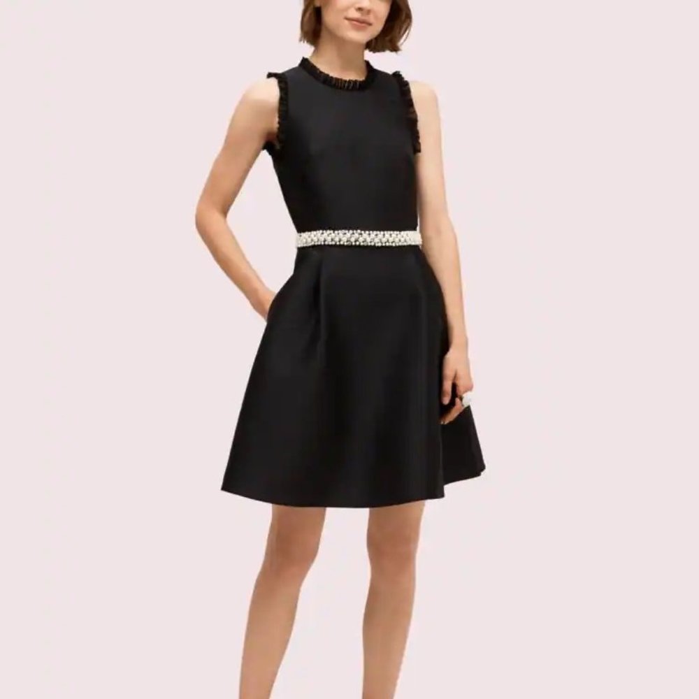 NWT Kate Spade Peal Crystal Mikado Dress size 14